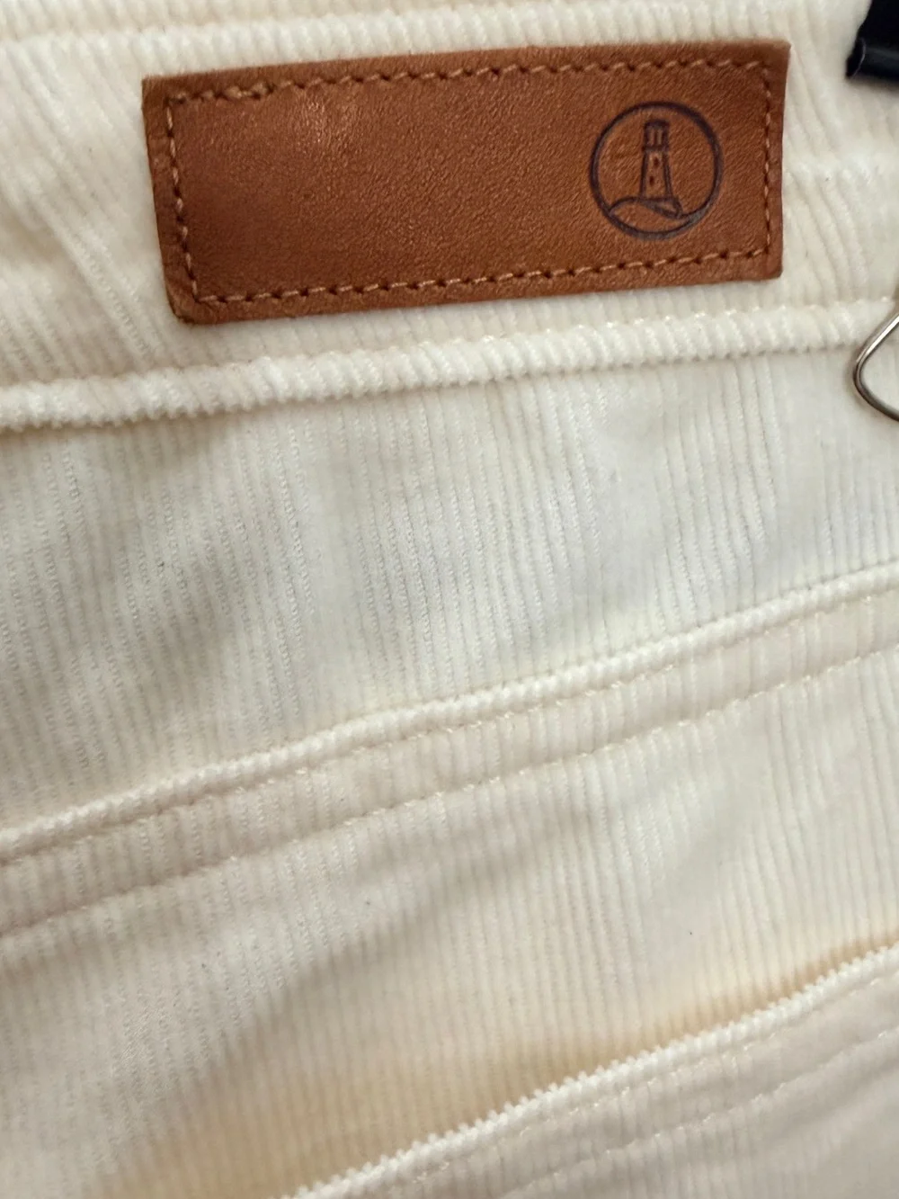 Lands' End White Petite Straight-Leg Corduroy Pants